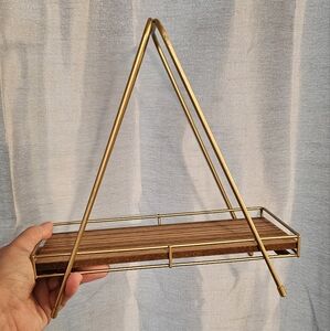 Target Bullseye DISCONTINUED Faux Wood and Gold Shelf Centerpiece